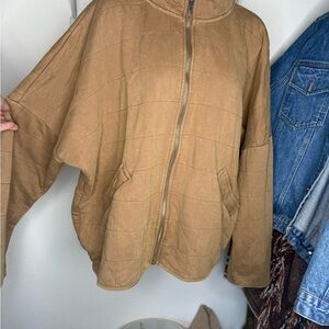 DAVI & DANI Tan Quilted Jacket